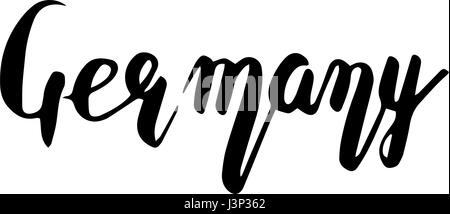 Germany hand lettering. Isolated on white background. Stock Vector