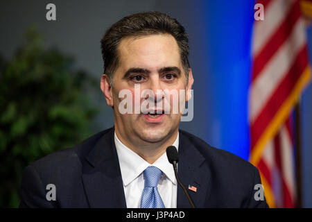 Rich Negrin at the Philadelphia District Attorney Debate at the WHYY Studios, in Philadelphia, PA, on April 27, 2017. Stock Photo