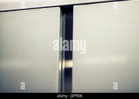 Part of the modernist steel in the mall Stock Photo
