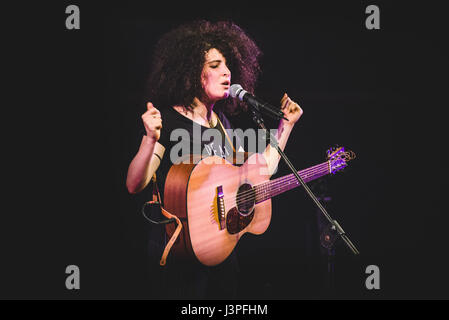 The Italian singer Marianne Mirage, stage name of Giovanna Gardelli, performs live at the Auditorium RAI in Torino, opening the Patti Smith concert. (Photo by: Alessandro Bosio/Pacific Press) Stock Photo