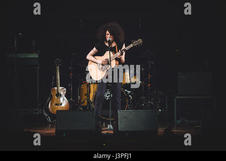 The Italian singer Marianne Mirage, stage name of Giovanna Gardelli, performs live at the Auditorium RAI in Torino, opening the Patti Smith concert. (Photo by: Alessandro Bosio/Pacific Press) Stock Photo