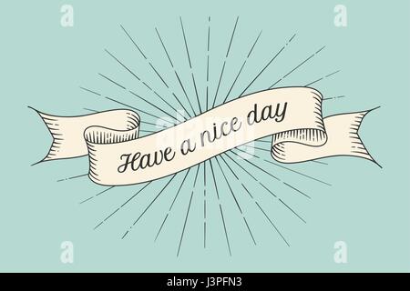 Greeting card with inscription Have a nice day Stock Vector