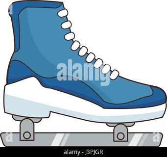 ice roller skate sport equipment image Stock Vector