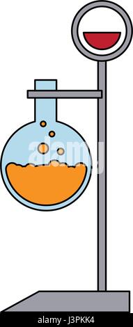 Lab Glass Container Cartoon color image cartoon glass beaker for laboratory with liquid inside ...