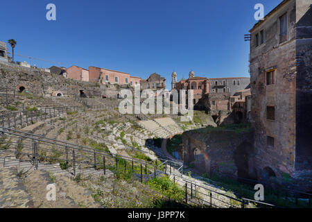 Teatro Romano, Via Vittorio Emanuele II, Catania, Sizilien, Italien Stock Photo