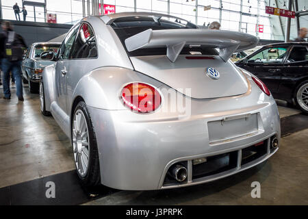 STUTTGART, GERMANY - MARCH 03, 2017: Subcompact Volkswagen Beetle RSI, 2002. Rear view. Europe's greatest classic car exhibition 'RETRO CLASSICS' Stock Photo