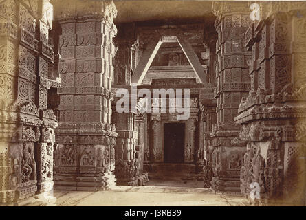 Interior of Jain Temple, Gwalior Fort Stock Photo