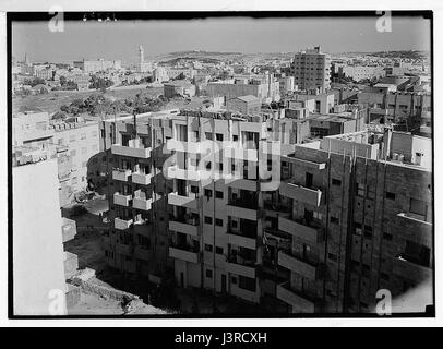 Jerusalem skyscrapers at head of Ben Yahuda Street Stock Photo