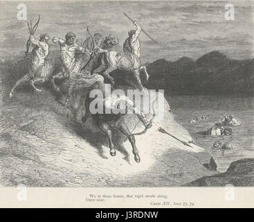 A depiction from Dante’s Inferno, Canto 5, lines 105-106, showing the ...