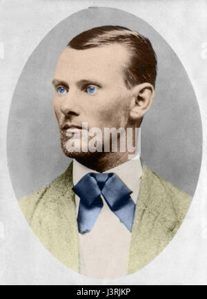 Jesse james portrait in colour Stock Photo