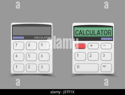 White calculator icon Stock Vector