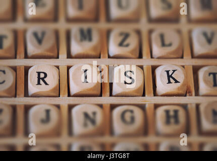 RISK word made with building blocks Stock Photo