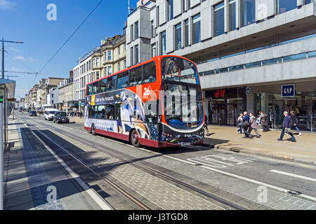 Lothian Buses Service No. 26 in Princes Street Edinburgh Scotland UK Stock Photo