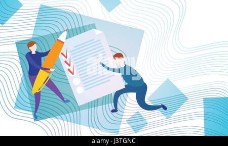 Business People Check List Solution Think New Idea Inspiration Creative Process Stock Vector