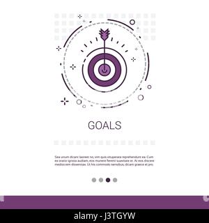 Archery Goal Business Target Banner With Copy Space Stock Vector