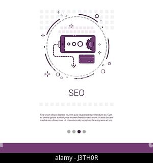 Local Seo Keywording Search Banner With Copy Space Stock Vector