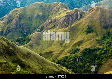 Panama landscape with mountain formations in Altos de Campana National Park, Cordillera Central, Panama province, Pacific slope, Republic of Panama Stock Photo