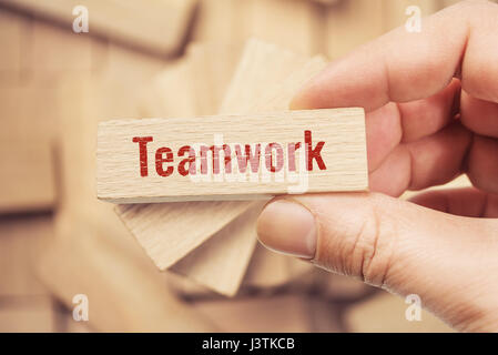 TEAMWORK word made with building blocks Stock Photo