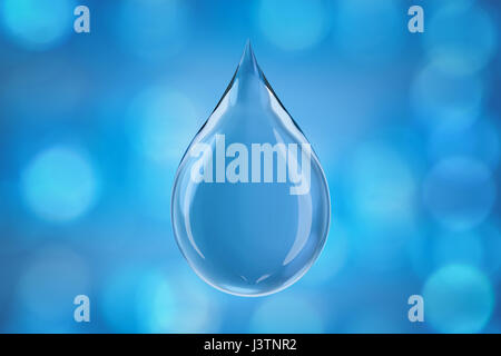 Crystal water drop,3d rendering Stock Photo