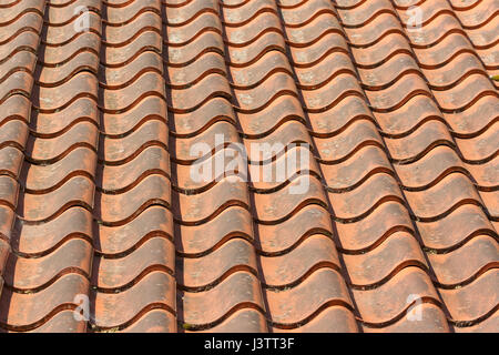 old style roof tiles Stock Photo