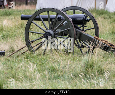 American Civil War action at the Graeagle Reenactment in Northern California. Stock Photo