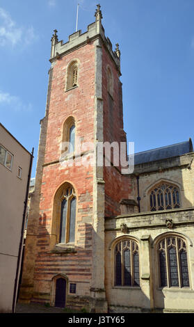 Tower of St. Mark's Church, The Lord Mayor's Chapel. College Green, Bristol 13th century church; tower built 1487 Stock Photo