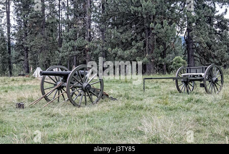 American Civil War action at the Graeagle Reenactment in Northern California. Stock Photo