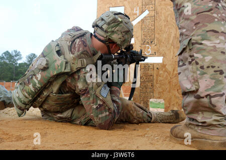 A paratrooper with 1st Battalion, 501st Parachute Infantry Regiment ...