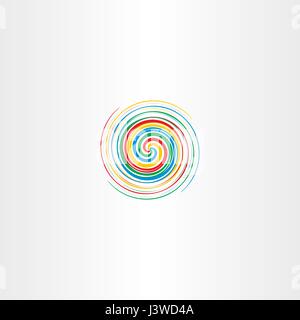abstract colorful spiral tornado vector icon background element logo Stock Vector