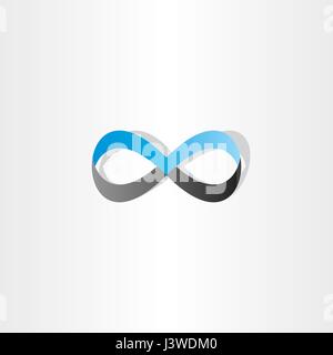 blue black infinity logo sign vector element design Stock Vector