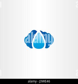 cloud and raindrop vector logo icon water Stock Vector