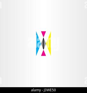 geometric printing logo cmyk icon symbol design Stock Vector Image ...