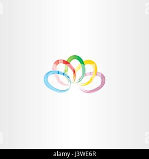 colorful easter eggs vector logo icon sign card Stock Vector