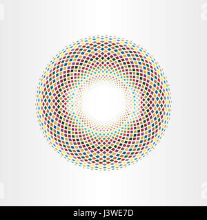 colorful halftone squares circle abstract background vector element Stock Vector