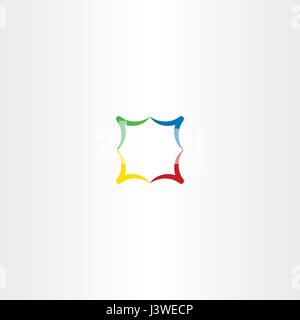 colorful square frame icon sign vector gradient element empty Stock Vector
