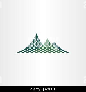 dotted mountain vector icon symbol Stock Vector