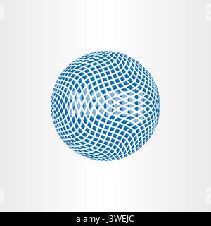 dotted halftone globe earth icon vector element Stock Vector