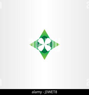 green arrows up down left right vector logo Stock Vector