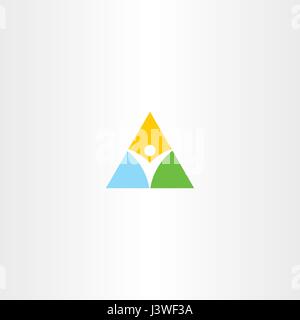 healthy man triangle logo sign vector Stock Vector