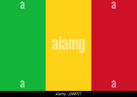 Illustration of the national flag of Mali Stock Photo