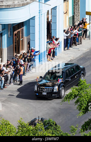 US President Barack Obama visiting Havana Stock Photo