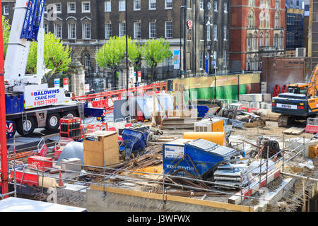 Construction of further buildings next to the Shard at London Bridge, London Stock Photo