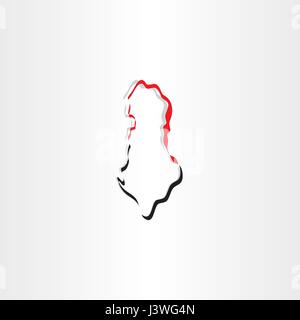 stylized albania map vector icon design Stock Vector