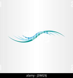 water wave vector element design icon sea Stock Vector
