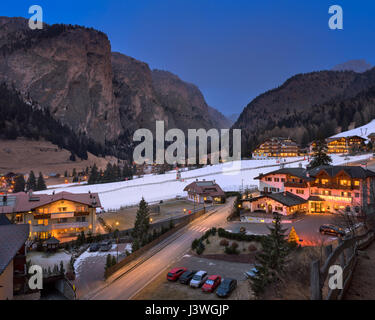 SELVA VAL GARDENA, ITALY - JANUARY 5, 2017: Selva Val Gardena in Dolomites, Italy. Selva is a comune in the Val Gardena in South Tyrol, located about  Stock Photo