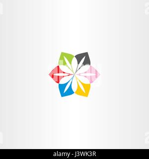 abstract flower colorful business icon logo Stock Vector