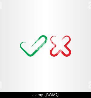 correct true false yes no check mark Stock Vector