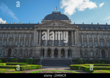 Royal Palace of Brussels, Belgium, Europe. Palais Royal de Bruxelles (1783 - 1934). Old building in historical center of Brussels. Beautiful european  Stock Photo