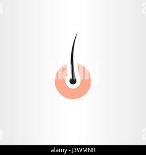 hair follicle logo design Stock Vector