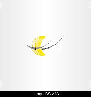 half moon night logo icon vector Stock Vector